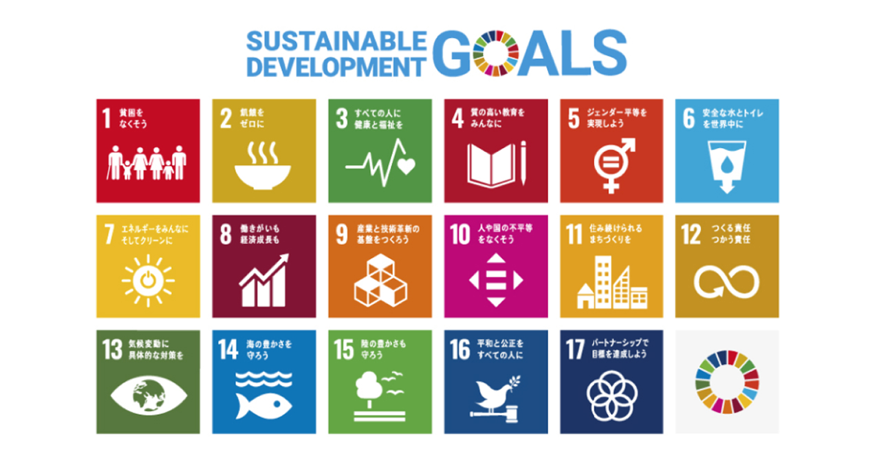 持続可能な開発目標（SDGs）の17目標を示した公式アイコン一覧